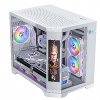 KINPOWER OEM ODM boîtier de PC d'usine boîtier d'armoire de processeur LCD châssis d'affichage de bureau mallettes d'ordinateur MATX mallette de jeu