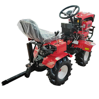 Cultivateur rotatif électrique diesel Meiqi 195, mini motoculteur à manivelle pour levage et abaissement, agriculture