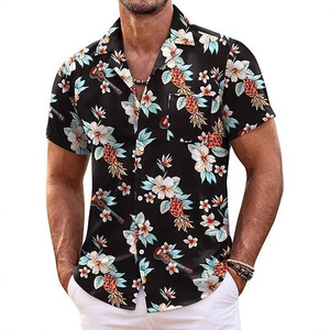 Camisas de sublimación de alta calidad, camisetas de manga corta de verano transpirables para hombres hawaianos, camisa de vacaciones en la playa - Product Image 6