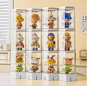 Haogle bán buôn tùy chỉnh hộp nhựa trong suốt Stackable lưu trữ hiển thị đứng tổ chức trường hợp hộp hiển thị cho đồ chơi hình - Product Image 1