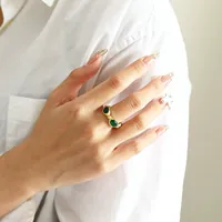 Zierlicher Runder Zirkon-Besetzter Edelstahlring, Vergoldeter Modischer Ring für Frauen Tägliches Tragen