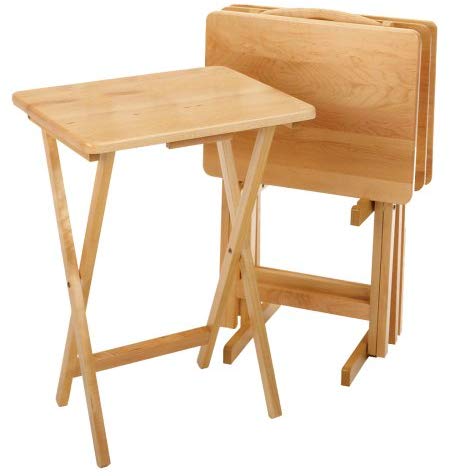 Складной столик для закусок из натурального дерева Combohome