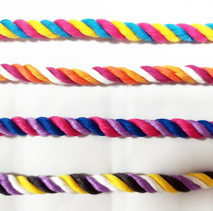 Cuerda trenzada colorida Cuerda de algodón de 8mm Cordón de macramé Cordones de ganchillo decorativos Ofertas en venta al por mayor - Product Image 1