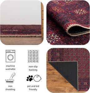 Tappeto d'ingresso 3 'x 5' con supporto antiscivolo, ideale per Enteryway, cucina, bagno, lavanderia-Vintage, facile da pulire, resistente - Product Image 3