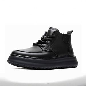Autumn High Quality Men's Classic Leather <b>Boots</b> Height-Increasing Plus Size Men's Cowhide <b>Boots</b> Fashionable New Style - Product Image 5