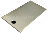 Plaque signalétique vierge en aluminium, acier inoxydable, laiton, avec trous adhésifs pour gravure, étiquettes métalliques