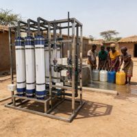 1000 LPH CE ISO-Zertifiziertes UF-System Anpassbar für Rohwasserquellen zur Trinkwasserversorgung ländlicher Gemeinden in Afrika