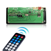 Pemutar Musik Mp3 Nirkabel 5V 12V 2*25W Pemutar MP3 Dekoder Bluetooth Papan Penguat Daya Modul Pemutar MP3