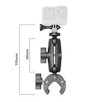 Support de fixation réglable à 360° pour casque de moto, bras d'extension pour guidon, kit de montage pour caméra d'action GoPro DJI Insta360 X5