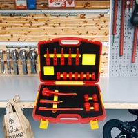 Jeu de 19 douilles isolées VDE 1000V en acier CRV, douilles à cliquet 1/2 pouce, rallonge, mallette de rangement en plastique, vente en gros OEM
