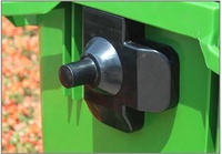Vente chaude En Plastique Industriel 1100 poubelle Avec Roues