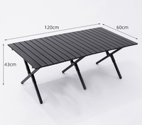 Table de camping moderne en alliage d'aluminium, pliable et portable, pour barbecue, pêche, vente de rue et utilisation sur la plage