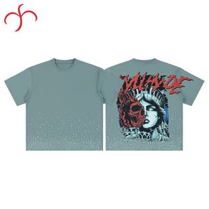 Groothandel Vintage Strass Heren <span class=keywords><strong>T</strong></span>-<span class=keywords><strong>shirts</strong></span> Digitale Direct-to-garment Borduurwerk <span class=keywords><strong>T</strong></span>-shirt Gewassen Verweerd Hoge Kwaliteit <span class=keywords><strong>T</strong></span>-<span class=keywords><strong>shirts</strong></span> - Product Image 1