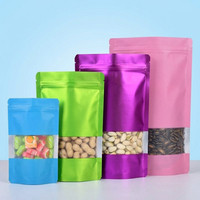 Sacs refermables en PE imprimés par gravure pour l'emballage alimentaire avec fenêtre transparente pour le stockage de fruits secs et d'épices