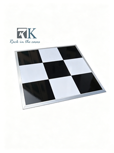 Good Quality Dance Floor Party Wedding Event Flooring with <b>White</b> and Black Panel Aluminum Edging - Product Image 2