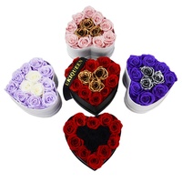 Boîte à fleurs éternelles, fleur de décoration, pour l'éternité, romantiques, cœur