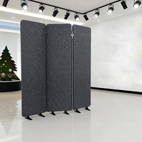 Paravent acoustique portable en polyester de fabrication chinoise, moderne, pour bureau, séparateur de pièce intérieur, personnalisable