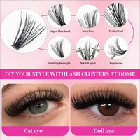 Bouquets de cils ultra-fins sans nœuds, légers et effilés, réutilisables, véganes, faits à la main, pour la beauté des yeux