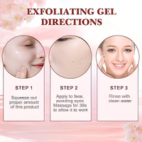 Gel exfoliant purifiant pour le visage 50g, éliminateur de peaux mortes, nettoyage en profondeur, gommage pour le visage et le corps, formule douce, rajeunissant, hydratant
