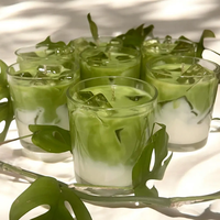 Hot Sale Großhandel Iced Coffee Jelly Gel Candle Vendors Iced Latte Kaffee glas Duft geschenk kerzen