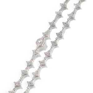 Hip Hop Cadena de estrella de <span class=keywords><strong>oro</strong></span> de 8mm plata 18K chapado <span class=keywords><strong>en</strong></span> <span class=keywords><strong>oro</strong></span> helado 5A Cz diamante estrella de cuatro puntas cadena <span class=keywords><strong>gargantilla</strong></span> <span class=keywords><strong>para</strong></span> hombres y mujeres - Product Image 2