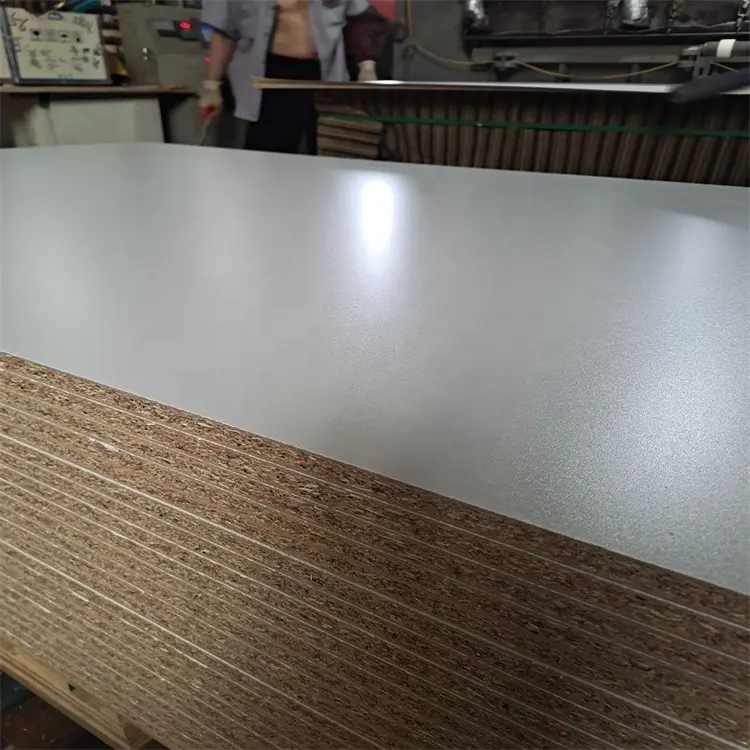 Hot sale furniture grade plain particle board white melamine particle board chipboard manufactures