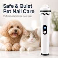 Kit de lime à ongles électrique pour animaux de compagnie avec aérations de refroidissement pour une utilisation prolongée et continue, pour l'entretien quotidien des pattes sans désordre