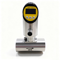 Débitmètre numérique OLED en acier inoxydable DN10 pour liquides, turbine, eau RO, capteur OEM, précision +/-0,5%, débit 0,2-1,2 m/h