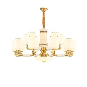 Lámpara de araña moderna de estilo chino con luces LED, forma redonda de varios cabezales para sala de estar, dormitorio, estudio, decoración del hogar - Product Image 4
