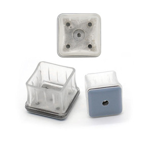 Phổ Nhựa Silicone Rõ Ràng Dễ Dàng Trượt Ghế Chân Mẹo Cao Su Vuông Ghế Chân Ống End Cap Cho Gỗ Cứng Sàn Bảo Vệ - Product Image 3