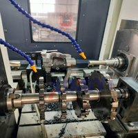 Nudillo de dirección con fresado y perforación de doble extremo, piezas de eje de abrazadera hidráulica de doble husillo SPM, simulación de operación simultánea en ambos extremos, ISO CE