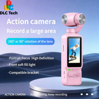 Kamera Aksi Genggam DLC LK032 Ukuran Kecil 4K Definisi Tinggi dengan Lensa Putar 180 Derajat untuk Semua Skenario Luar Ruangan