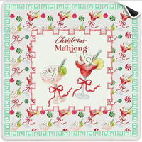 Tapis de table de mahjong personnalisé avec design sur mesure pour soirée de jeu en famille, protège la table, réduit le bruit, coffret cadeau pour fête à domicile