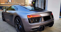 Utilisé pour Audi R8 Fibre de carbone aileron arrière diffuseur de pare-chocs arrière lèvre arrière V-style diffuseur en fibre de carbone Kit de carrosserie