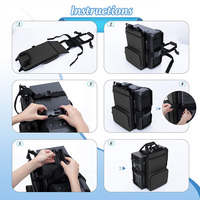 Sangle de transport pour tour PC avec poignée, étui de transport de bureau avec poches pour clavier, câbles et accessoires informatiques