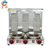 Barbecue à gaz commercial à trois têtes en acier inoxydable de haute qualité pour les fournitures d'hôtel et de restaurant du Moyen-Orient