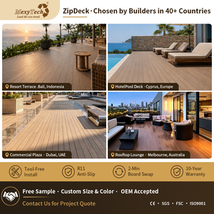 Mexytech - Fábrica OEM Profesional de Tarima de WPC Sólido de Alta Densidad con Sistema ZipDeck e Instalación Rápida e Innovadora para Jardines y Patios de Lujo - Product Image 3