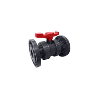 Vanne à boisseau sphérique d'isolement à double union pour irrigation, en PVC/CPVC, à raccord manuel à douille filetée NPT, conforme ASTM/DIN, DN50, base OEM