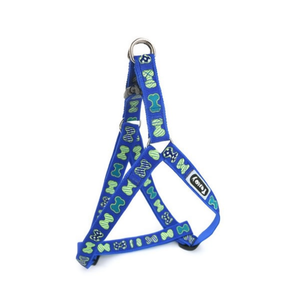 Harnais pour animaux de compagnie Yommy réglable 56-81 cm bleu vert orange rose à motifs pour chiens de petite et moyenne taille - Product Image 3