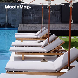 Sillas de jardín patio chaise lounge sofá al aire libre tumbona muebles de piscina cama de playa salón de jardín restaurante <span class=keywords><strong>mesa</strong></span> de café de teca - Product Image 6