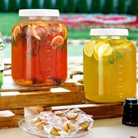 Lot de 2 bocaux Mason en verre transparent de 1 gallon à large ouverture avec joint en silicone pour la fermentation et le stockage alimentaire (vente en gros)