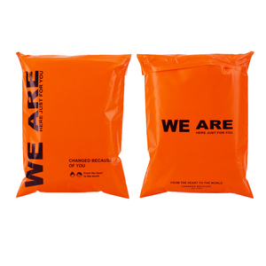 Wholesale Orange Eco-friendly Shipping Mailer Bags Self Adhesive Custom Logo <b>Plastic</b> Courier Mailing Bags for Small Business - Product Image 1