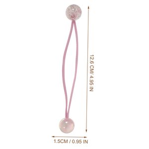 Coleteros de cuerda al por mayor, elásticos, para niños y bebés, accesorios para el cabello con cuentas, brillantes, con dos bolas, ligas para el cabello, bandas de goma para el cabello para niñas - Product Image 4