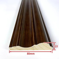 Moulures en bois massif avec surface PVC pour décoration intérieure, panneaux de plinthe en MDF, vente en gros