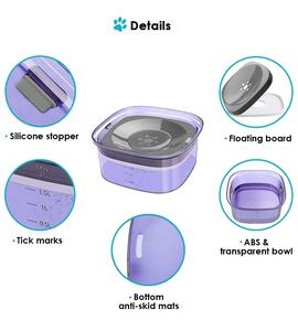 Mangkuk Pemberi Makan Air Makanan Anjing Kucing 2L Warna-warni Plastik Mengambang Luar Ruangan Perjalanan Mobil Portabel Mangkuk Air Anjing Tanpa Tumpah - Product Image 2