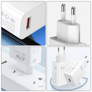 2026 Charger 67W European <b>Plug</b> Fast Charging Portable White Compact Charger for Wholesale - Product Image 6