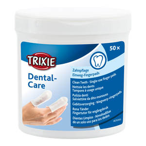 Almohadillas Dentales Trixie para el Cuidado Dental, 50 Unidades de Uso Único para la Limpieza de Dientes de Mascotas - Product Image 1