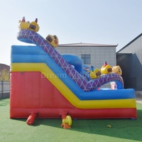 Château gonflable en PVC avec toboggan et jeu d'obstacles, combo château gonflable pour sauter