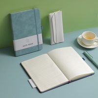 Individuelles LOGO A5 A6 A7 Mini Taschen-Geschäftsnotizbuch mit Gummiband Maßgefertigtes PU-Leder Verdicktes Notizbuch Handbuch