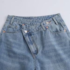 Jeans Anchos de Mezclilla Transpirables de Cintura Baja para Mujer, Estilo Retro, a la Moda, Casuales, de Venta Caliente, Personalizables, OEM - Product Image 3